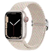 Polham Apple Watch 1/2/3/4/5/6/7/8 İçin 38-40-41MM Uyumlu Japon Tokalı Elastik Kayış Kordon - 10