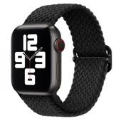 Polham Apple Watch 1/2/3/4/5/6/7/8 İçin 42-44-45MM Uyumlu Japon Tokalı Elastik Kayış Kordon - 1