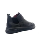 Marcomen12432 Erkek Lastikli Kısa Deri Siyah Casual Bot - 3