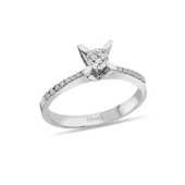 0,28 KARAT PIRLANTA TEKTAŞ YÜZÜK - 1