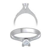 0,30 KARAT PIRLANTA TEKTAŞ YÜZÜK - 1