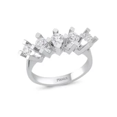 0,45 KARAT PIRLANTA BEŞTAŞ YÜZÜK - 1