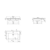 Turkuaz Cerastyle Blue Etajer Uyumlu Banyo Lavabo 70x47 cm - 5