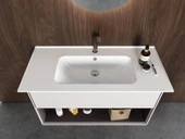 Turkuaz Cerastyle Blue Etajer Uyumlu Banyo Lavabo 70x47 cm - 2