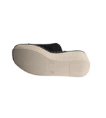 YAZKIŞ Kadın Siyah Vizon (nut) Üzeri Örgü 6cm Dolgu 3Cm Platform Topuk Terlik - 8
