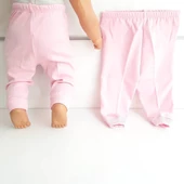 Sade Pembe Tek Alt Bebek Penye Pantolon - 2