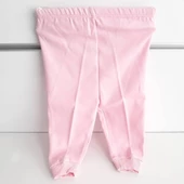 Sade Pembe Tek Alt Bebek Penye Pantolon - 4