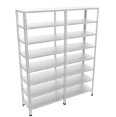 8 Katlı Duble Galvaniz Çelik Raf - Depo, Arşiv, Kiler, Dosya, Market Rafı  31x60 cm 150 cm 1.00 mm - 2