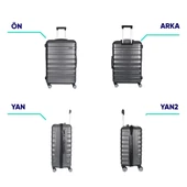 Vegmann Delphin Antrasit Büyük Boy Valiz thumbnail 8