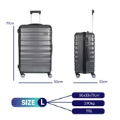 Vegmann Delphin Antrasit Büyük Boy Valiz thumbnail 2