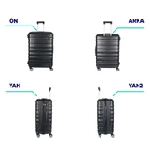 Vegmann Delphin Siyah Büyük Boy Valiz thumbnail 7