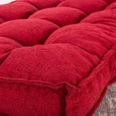 Homedius Sofa Buklet Kapitoneli Yer-Sedir Minderi  Çift Kırmızı - 12