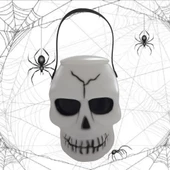 Cadılar Bayramı Işıklı Sesli Kurukafa Kova Kapaklı - 2