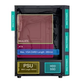 Sprange CS-1 Bilgisayar Kasası 4 x 120mm RGB Fan + Controller + Uzaktan Kumanda - 4