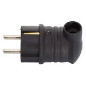 Sağlam Monofaze Kauçuk Dış Mekan Dayanıklı Kablo Bahçe Korunaklı Erkek Eğik Fiş Siyah thumbnail 3