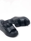 Basskan Mere Siyah Ortopedik Tokalı Terlik-401 thumbnail 2