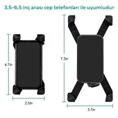 Polham Motosiklet, Bisiklet ve Scooter İçin Aynaya Takılan Telefon Tutucu, Kilit Özellikli Tutucu - 3