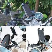 Polham Motosiklet, Bisiklet ve Scooter İçin Aynaya Takılan Telefon Tutucu, Kilit Özellikli Tutucu - 5