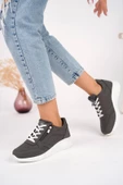 Muggo Asel Garantili Kadın Ortopedik Günlük Bağcıklı Yandan Fermuarlı Rahat Sneaker Spor Ayakkabı - 12