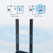 TP-Link Archer T4U Plus AC1300 Mbps Çift Antenli Yüksek Kazançlı Kablosuz USB Adaptörü - 6