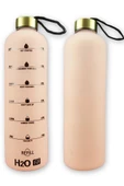 Digithome H2O Motivasyon Cam Matara Su Şişesi 1000 Cc Pembe - H2O87193 - HYT C1-1-18 - 2