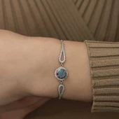 Lucky Life 925 Ayar Gumuss  Mistik Topaz Bileklik - 4