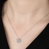 Swarovski Taşlı Lucky Life 925 Ayar Gumuss  Kelebek Kolye - 2
