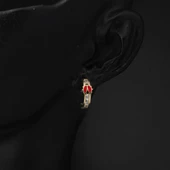 14 Ayar Uğur Böceği Halka Altın Çocuk Küpesi thumbnail 2