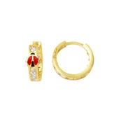 14 Ayar Uğur Böceği Halka Altın Çocuk Küpesi thumbnail 1