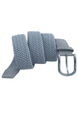 Gri Elastik Esnek Unisex Örgü Kemer - 8500-15 thumbnail 5