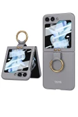 Galaxy Z Flip 5 Kılıf Kıpta Yüzüklü Flip Sert Kılıf - 6