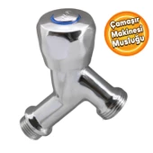 Kısa Musluk Lavabo Banyo Mutfak Musluğu Çeşme Çamaşır Bulaşık Makinesi Musluğu Hay Ucu Dişli thumbnail 1