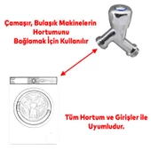 Kısa Musluk Lavabo Banyo Mutfak Musluğu Çeşme Çamaşır Bulaşık Makinesi Musluğu Hay Ucu Dişli thumbnail 4