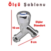 Kısa Musluk Lavabo Banyo Mutfak Musluğu Çeşme Çamaşır Bulaşık Makinesi Musluğu Hay Ucu Dişli thumbnail 2