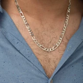 7.20 mm Lucky Life 925 Ayar Gumuss Figaro Zincir - 200 mikron - 3