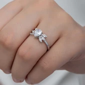 Lucky Life 925 Ayar Gumuss Damla Zirkon Taşlı Lucky Life Lucky Life Kadın Yüzük - 1