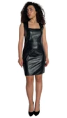 Siyah Hakiki Deri Elbise Şık ve Rahat Stil Ella - 1