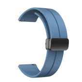 Oppo Watch 46mm 22mm Manyetik Klipsli Silikon Lüx Kordon + Metal Kordon Dönüştürücü - 10