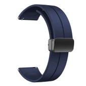 Oppo Watch 46mm 22mm Manyetik Klipsli Silikon Lüx Kordon + Metal Kordon Dönüştürücü - 8