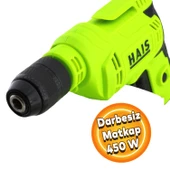 Haıs 6110 Darbesiz Elektirikli Matkap 10mm Mandren Delici 450W Yeşil - 1