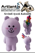 Silikon Sevimli Ayıcık Kalemlik 1 Adet Yumuşak Silikon Sevimli Hayvanlar Kalem Kutusu Eğlenceli Hediyelik Kalemlik - 4