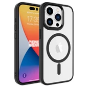 Apple iPhone 15 Pro Kılıf Wireless Şarj Özellikli Krom Magsafe Silikon Kılıf thumbnail 12