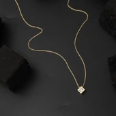 Kare Model Tektaşlı 14 Ayar Altın Set Takımı thumbnail 5