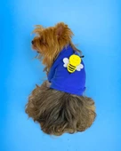 Navy Bee Oval Yaka Tişört Köpek Kıyafeti Köpek Elbisesi - 2