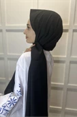 Organik Şal - Pamuk Tek Renk Şal  SİYAH - 2