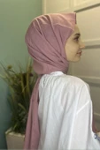 Organik Şal - Pamuk Tek Renk Şal  PUDRA thumbnail 5
