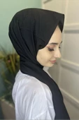 Organik Şal - Pamuk Tek Renk Şal  SİYAH - 3