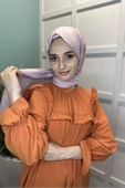 Organik Şal - Pamuk Tek Renk Şal  AÇIK PUDRA - 4