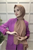 Pamuk Cazz Şal - Kadın Tesettür Şal  SÜTLÜ ÇİKOLATA - 2