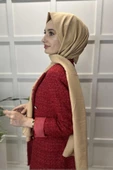 Pamuk Cazz Şal - Kadın Tesettür Şal  AÇIK HARDAL - 2